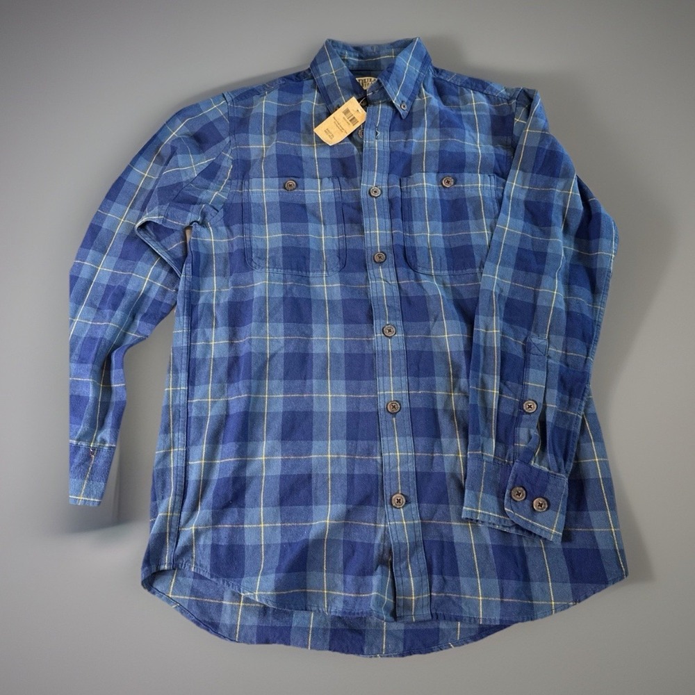 Duluth Free Swinging Trim Fit Flannel Shirt Blue Plaid Mens Medium NWT 64507